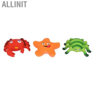 Allinit Latex Squeaky Dog Toys Durable Crab Spider Starfish Interactive Toy