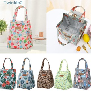 Twinkle กระเป๋าใส่อาหารกลางวัน มีฉนวนกันความร้อน ผ้าปิกนิก ตั้งแคมป์ อาหาร เครื่องดื่ม ถุงเก็บความเย็น กระเป๋าเดินทาง แบบพกพา กันน้ํา น้ําแข็งแพ็ค กล่องอาหารกลางวัน ผู้ใหญ่ เด็ก