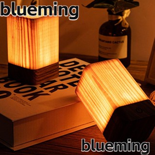 Blueming2 โคมไฟกลางคืน LED ไม้เรซิ่น สีขาว