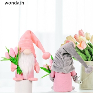 Wonda ตุ๊กตาทิวลิป แฮนด์เมด สีเทา สีชมพู สําหรับตกแต่ง 2 ชิ้น