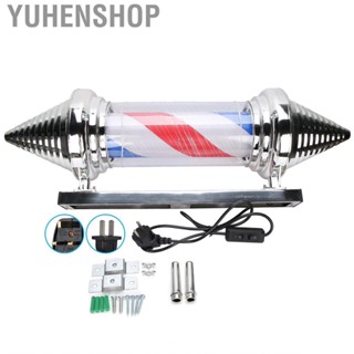 Yuhenshop Barber Shop Rotating   Pole Light Hair Salon Sign Red White Blue 2021