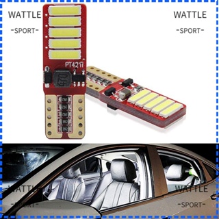 Wattle หลอดไฟ LED 7020 10SMD 12V สีขาว สําหรับติดป้ายทะเบียนรถยนต์ 2 ชิ้น