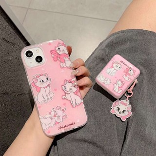 เคสซิลิโคน ลายแมวแมรี่ สําหรับ Apple 11 12 13 14 pro max airpods 1 2 3 pro pro2 13 pro max Iphone 11 Iphone 12 pro max 14 pro