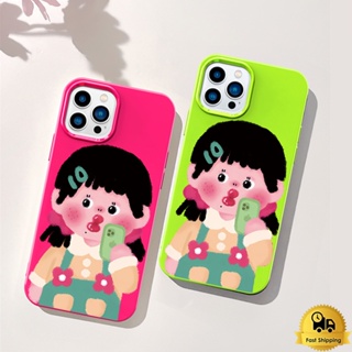 คู่เคสโทรศัพท์ สำหรับไอโฟน 11 12 13 14 15 Pro Max 7 8 Plus XR X XS MAX SE ผู้หญิงน่าเกลียด อ่อนนุ่มทีพียูสีเยลลี่เปลือก