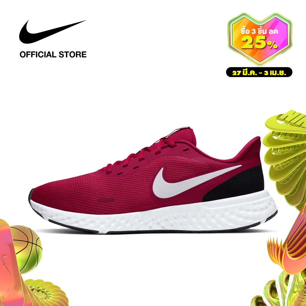 Nike Men's Revolution 5 Running Shoes - Gym Red ไนกี้ รองเท้าวิ่งผู้ชาย รีโวลูชั่น 5 - สีแดง