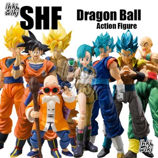 โมเดลฟิกเกอร์ SHF Dragon Ball Goku Super Saiyan Gogeta Master Roshi Vegeta Bulma Trunks Tien Shinhan Chiaotzu Change Face Articulado ของขวัญของที่ระลึก สําหรับตกแต่ง