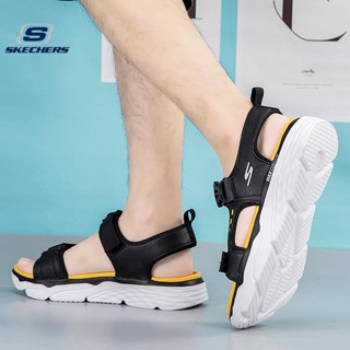 (EUR 40-45) Skechers_ MAX CUSHION ใหม่ รองเท้าแตะลําลอง ผ้าตาข่าย ระบายอากาศ ใส่สบาย เหมาะกับการเล่นกีฬา โยคะ แม็กซ์ แฟชั่นฤดูร้อน สําหรับผู้ชาย