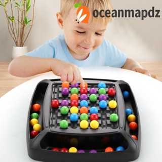 Oceanmapdz เกมกระดานหมากรุก ลูกปัดพลาสติก สีรุ้ง สีสันสดใส เพื่อการเรียนรู้ สําหรับครอบครัว ผู้ปกครอง และเด็ก