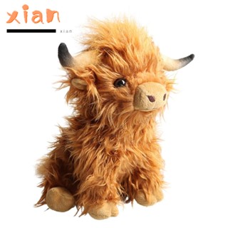 Xianen Highland ตุ๊กตาวัว ขนปุยนุ่มนิ่ม ของเล่นน่ารัก