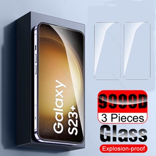 3Pcs 9999D Glass For Samsung Galaxy S23+ Tempered Glass Sumsung S23 S22 S21 Plus S22+ S21+ S23Plus S22Plus Screen Protector Film