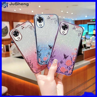 Jusheng เคสโทรศัพท์มือถือ ลายผีเสื้อกระพริบ สําหรับ OPPO A17K MMHY