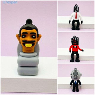 Expen พวงกุญแจ PVC ลายการ์ตูนอนิเมะ Toilet Man Skibidi Bop Bop Skibidi Bop น่ารัก อุปกรณ์เสริม สําหรับห้องน้ํา