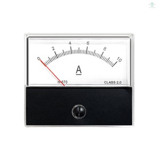 Analog Current Panel Meter Ammeter Gauge Class 2.0 Accuracy DC 0-10A Analog Ammeter Ampere Measurement Tester Gauge Panel