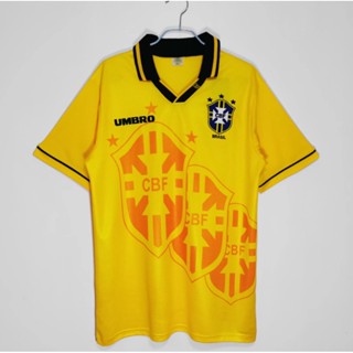 เสื้อกีฬาแขนสั้น ลายทีมชาติฟุตบอล Brazil 1994 ชุดเหย้า คุณภาพสูง สไตล์วินเทจ