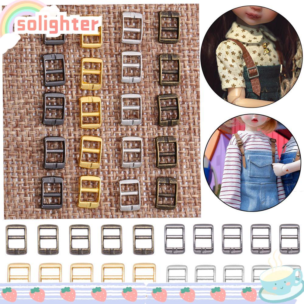 Solighter ใหม่ล่าสุด บักเกิลสามเหลี่ยม 4 สี อุปกรณ์เสริม สําหรับตุ๊กตา 20 ชิ้น