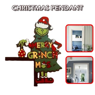 Christmas Door Corner Sign Door Frame Decoration Wooden Sculpture Party Ornament