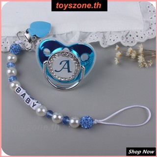 คลิปเหล็กพีชเพื่อปลอบประโลมเด็กเพิร์ลคริสตัล Pacifier CHAIN Anti DROP จุกนมชุดสำหรับทารกและเด็กเล็ก (toyszone.th)
