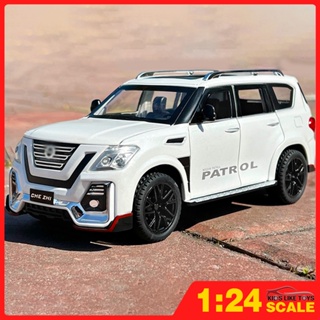 Klt โมเดลรถยนต์จําลอง 1:24 Nissan Patrol SUV โลหะผสม ของเล่นสําหรับเด็กผู้ชาย