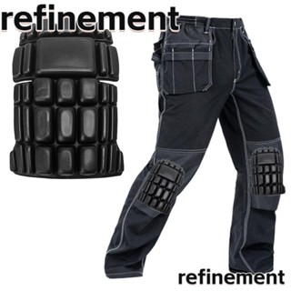 Refinement ปลอกสวมหุ้มหัวเข่า EVA นิ่ม เพื่อความปลอดภัย สีดํา สําหรับป้องกันขา และเข่า