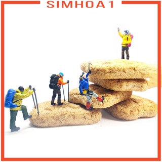 [Simhoa1] โมเดลฟิกเกอร์เรซิ่น สเกล 1/87 DIY สําหรับปีนเขา 4 ชิ้น