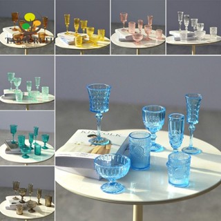 Tarsureth โมเดลแก้วไวน์จิ๋ว สเกล 1/6 หลากสี สําหรับตกแต่งบ้านตุ๊กตา 7 ชิ้น