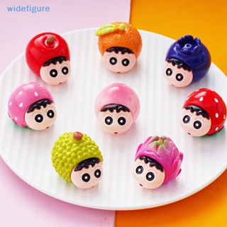 Widefigure 1 ชิ้น น่ารัก มินิ ผลไม้ ชินจัง เครื่องประดับตกแต่งรถ โต๊ะ DIY เครื่องประดับ ดี