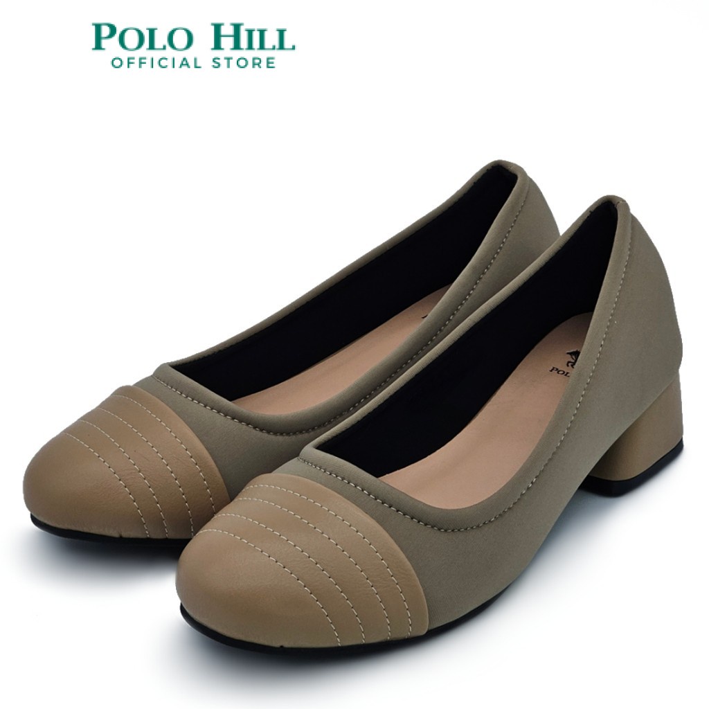 Polo HILL รองเท้าสลิปออน ผ้าไนล่อน สําหรับผู้หญิง PLSH-LS5232 (สีดํา/สีกากี)