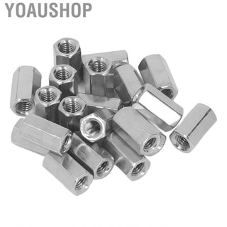 Yoaushop 20PCS Hex Coupling Nuts Long Fine Thread Maintenance Parts