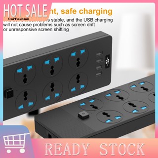 &lt;CarFashion&gt; รางปลั๊กไฟอัจฉริยะ T12 3000W ปลั๊ก EU UK พร้อมพอร์ต USB 4 พอร์ต สําหรับบ้าน