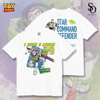 SO.BEST เสื้อยืด Disney Buzz Like year ToyStory สกรีนหน้า - หลัง  ผ้าสีขาว ลิขสิทธิ์แท้ ดิสนีย์