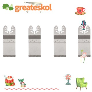 Greateskol ใบเลื่อยเพชร สเตนเลส สีเงิน อเนกประสงค์ ทนทาน อุปกรณ์เสริม 4 ชิ้น|ใบเลื่อยสั่น สําหรับช่างไม้