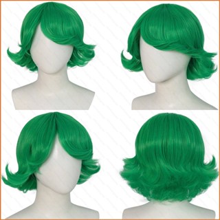 Wilk One Punch Man Senritsu no Tatsumaki วิกผมคอสเพลย์ อะนิเมะ ผมสั้น สีเขียว ผู้หญิง ผู้ชาย ทนความร้อน วิกผมฮาโลวีน Par