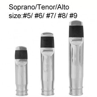 New Arrival~Sax Mouthpiece Silver With Reed Clip 13*5*5CM For Tenor Soprano Alto Sax