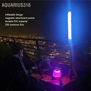  Aquarius316 Camping Light Barพลังงานแสงอาทิตย์หรือชาร์จUSB 4000MAh Inflatable 23.6inยาวCampingเต็นท์สำหรับรถกลางแจ้งโรงเรียนครอบครัว