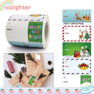 Solighter สติกเกอร์กระดาษ ลาย Thank You สําหรับตกแต่งบรรจุภัณฑ์ 500 ชิ้น