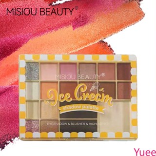 Misiobeauty19 สี Ice Cream Contour Blush อายแชโดว์ Dance Performance เครื่องสำอางค์ High Glow Face Blush อายแชโดว์ yuee