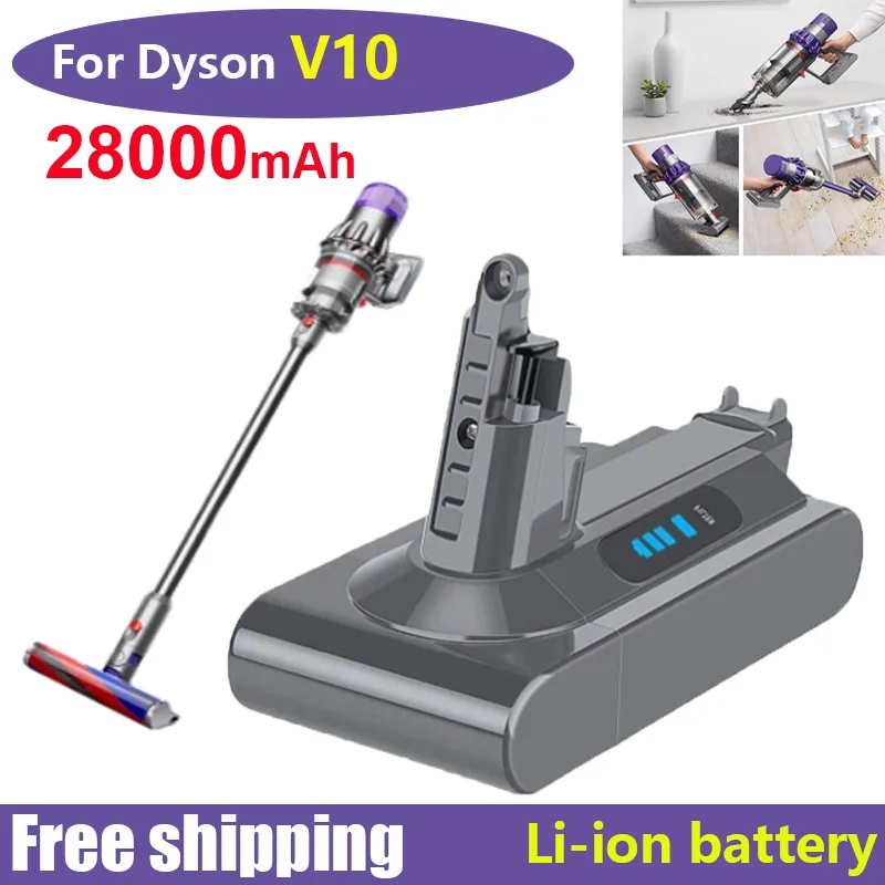 2023 Dyson V10 SV12 Rechargeable Battery 25.2V 28000mAh for Dyson V10 Absolute Replaceable Fluffy Cyclone Vacuum Cleaner