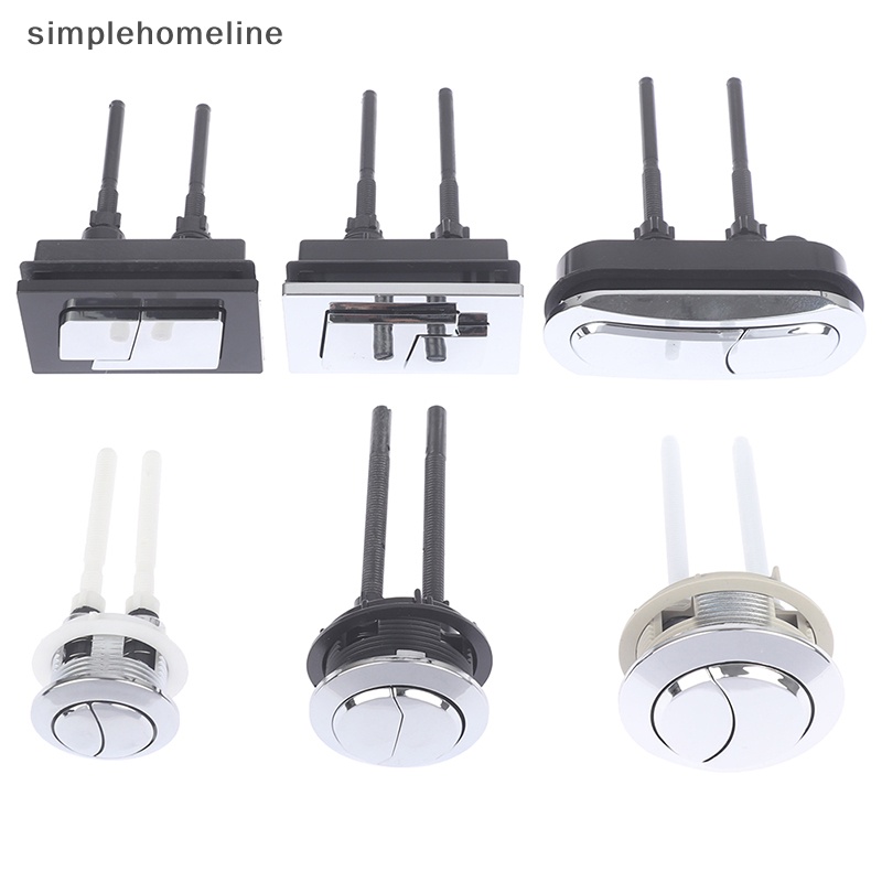 [simplehomeline] ปุ่มกดชักโครก ทรงกลม ทรงสี่เหลี่ยม แบบคู่ 1 ชิ้น