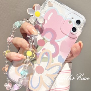 เคสโทรศัพท์มือถือ ลายดอกไม้ หัวใจ พร้อมสายคล้อง สําหรับ Samsung M14 A14 A34 A54 A04 A04s A23 A33 A53 A13 A73 A03s A12 A22A32 A51 A52 A71A50s A30s A11A02s S22Ultra