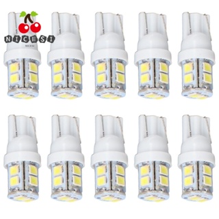 Nicesi หลอดไฟ LED COB 5730 5SMD สีขาว สําหรับติดป้ายทะเบียนรถยนต์ 10 ชิ้น