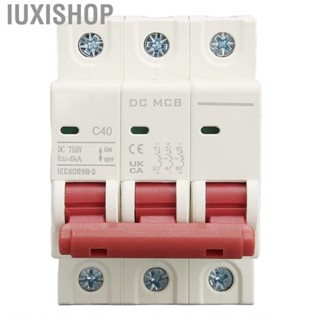 Iuxishop 3P DC Circuit Breaker 6KA Breaking  Switch For Solar System 40A 750V