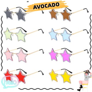 Avocarr แว่นตากันแดด ทรงแปดเหลี่ยม ประดับเพชรเทียม หลากสี สไตล์เรโทร