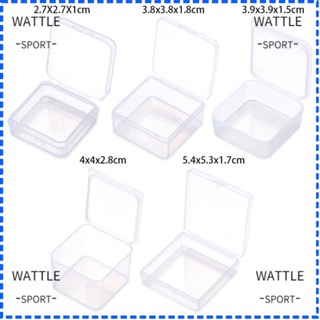 Wattle กล่องพลาสติกใส ขนาดเล็ก สําหรับเก็บเครื่องประดับ