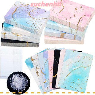 Suchenhd ที่ใส่เครื่องประดับ ต่างหู การ์ด 6*9 ซม. 7*16 ซม. สีทอง สําหรับสร้อยคอ ต่างหู DIY 200 ชิ้น