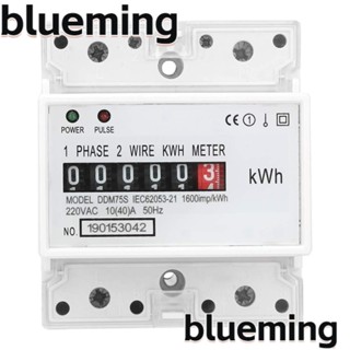 Blueming2 เครื่องวัดพลังงานไฟฟ้า ABS 10-40A 4P 220V 4P เฟสเดียว ทนทาน สีขาว สําหรับช่างไฟฟ้า