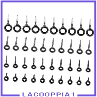 [Lacooppia1] ชุดไกด์คันเบ็ดตกปลา เซรามิค สเตนเลส สําหรับคันเบ็ด 40 ชิ้น