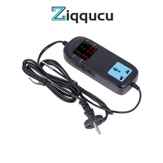 Ziqqucu เครื่องควบคุมอุณหภูมิดิจิทัล 2200W 220V 10A สําหรับตู้แช่แข็ง สัตว์เลื้อยคลาน เรือนกระจก