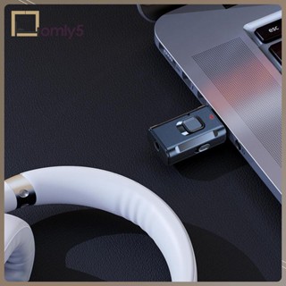 [Homyl5] ตัวรับสัญญาณเสียงหูฟัง USB บลูทูธ 5.0 2 in1 สําหรับระบบเสียงในบ้าน