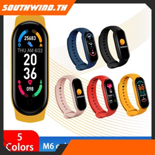 ร้อน! M6 สร้อยข้อมือสมาร์ทนาฬิกาฟิตเนส Tracker Heart Rate ความดันโลหิตและ Sleep Monitor หน้าจอสีกันน้ำโหมดกีฬาเตือนข้อความสำหรับโทรศัพท์มือถือ