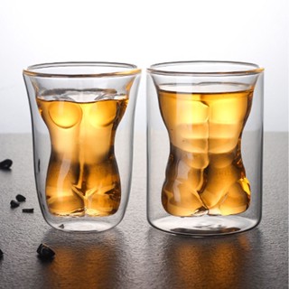 Daily U Body Shape แก้วถ้วยเบียร์วิสกี้ดื่ม Shot Glass สำหรับงานปาร์ตี้ Gathering Bar